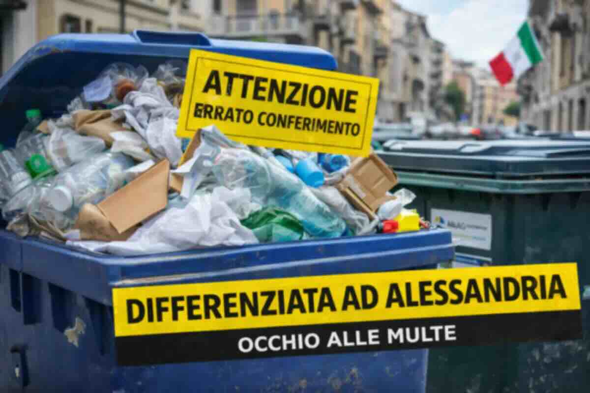 Multa raccolta differenziata ad Alessandria