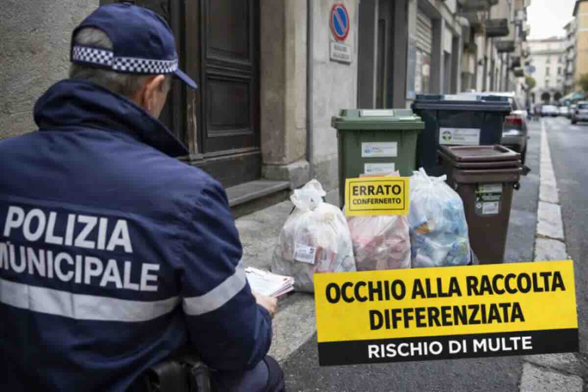 errore raccolta differenziata ad Alessandria