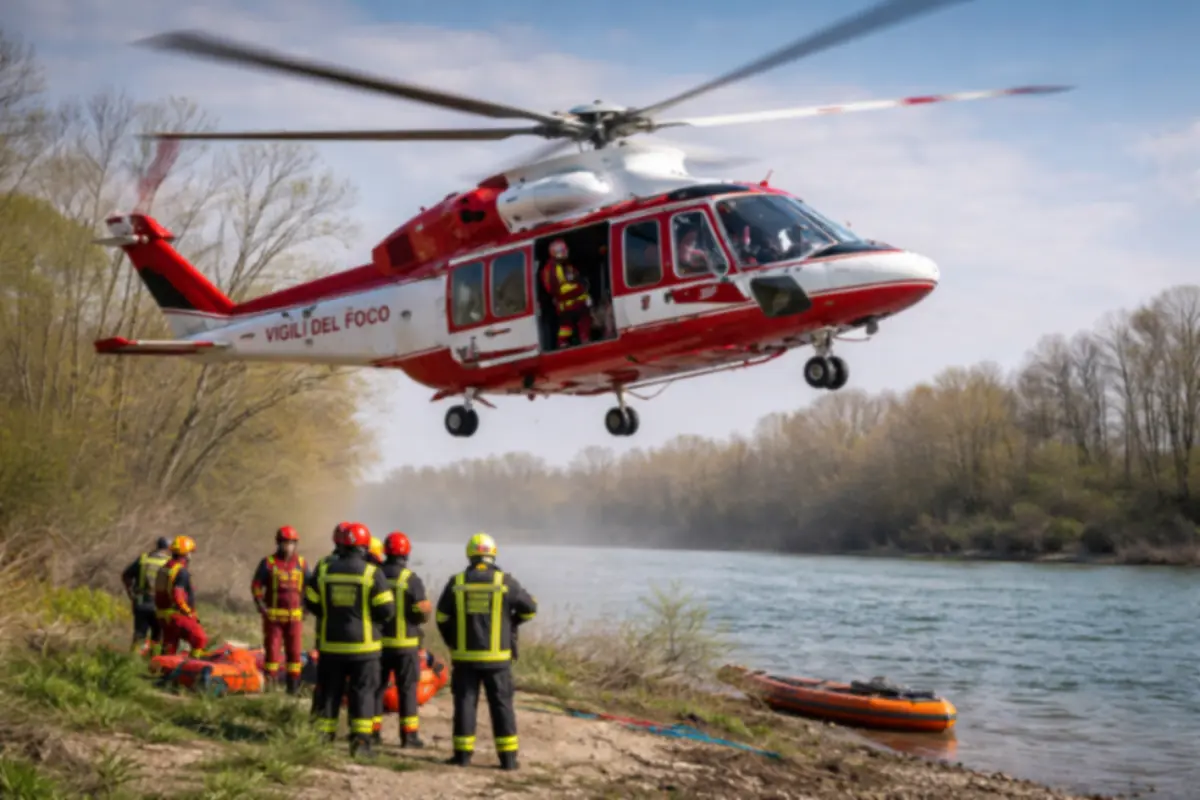 Soccorso elicottero Vigili del Fuoco